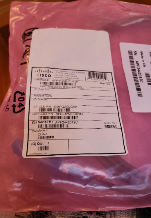 SFP-H25G-CU3M